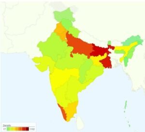 Highest Population Density State in India